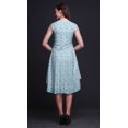 thumbnail image 5 of Bimba Blue Heart Stripe Printed Ladies Sleeveless Round Neck Summer Dress Casual Wear-Small, 5 of 6