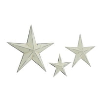 DecMode Cream Metal Star Wall Decor (3 Count)