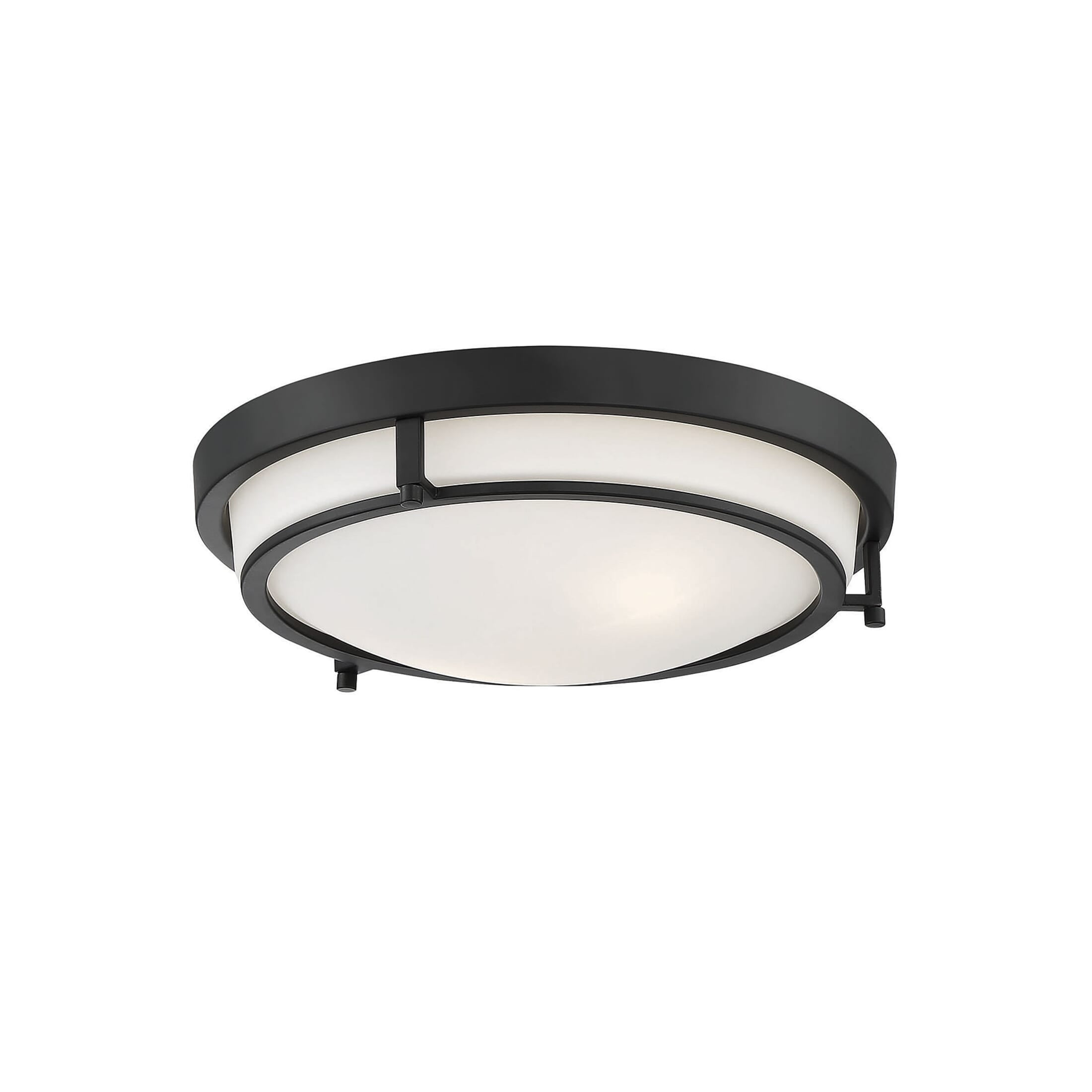 Trade Winds Felton 2-Light Flush Mount Ceiling Light in Matte Black