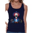 thumbnail image 1 of Awkward Styles Mustache Skull Tank Top for Women Mexican Skull Tank Dia de los Muertos Gifts for Her Day of the Dead Tank Top Women's Dancing Skeletons Tank Sugar Skull Tank Top Mexican Holiday Gifts, 1 of 4