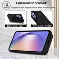 thumbnail image 5 of Tianyeda Crossbody Wallet Phone Case for Samsung Galaxy A17/A26， PU Leather Case Back with Card Slot Magnetic Clasp Kickstand wrist holder black, 5 of 5