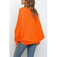 thumbnail image 3 of Spring Autumn Women Solid Crew Neck Casual Loose Batwing Sleeve Knit Sweater, 3 of 3