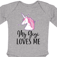 thumbnail image 4 of Inktastic My Gigi Loves Me Unicorn Girls Girls Long Sleeve Baby Bodysuit, 4 of 5