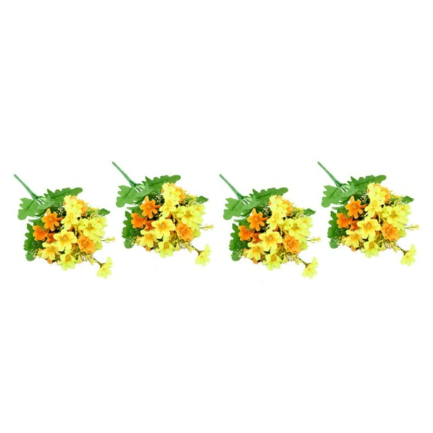 Flores artificiales Monstrate 2 piezas de seda coloridas 30 cm Amarillo