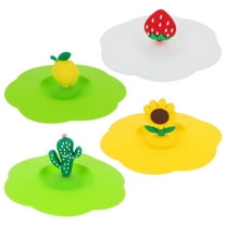 WHAMVOX 4pcs Silicone Cup Lids For Coffee Mugs Ceramic Tea Cups Covers Drinks Lid Round Flexible Airtight Mugs Covers For Steeping Coffee Tea