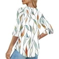 thumbnail image 4 of Mgmyaa 3/4 Length Sleeves Tops Blouses for Women Dressy Casual Tops Trendy Summer Shirts Spring Clothes 2025, 4 of 5