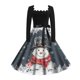 thumbnail image 3 of Vestido Informal Retro Con Cordones y Cuello Cuadrado de Manga Larga Con Estampado Navideño Para Mujer, Otoño E Invierno (6), 3 of 3
