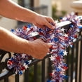 thumbnail image 4 of Independence Day Colorful Star Ribbon Red White Blue Plastic 5-Point Stars Party Decoration for Wreaths, Gift Wrapping, Venue Decor, 1 Ribbon, 4 of 6
