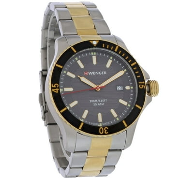 Wenger Seaforce Men's Two-Tone Stainless Grey Dial Quartz Watch 01.0641.127