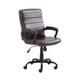 image 0 of Mainstays Mid-Back Manager's Office Chair with Arms, Bonded Leather, Multiple Colors