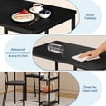 thumbnail image 2 of Juego de Comedor de 3 Piezas para Espacios Pequeños - Mesa de Bar Moderna Rectangular con 2 Taburetes, Estructura de Metal Resistente, Ideal para Apartamento, Cocina, Desayunador o Café en Casa, 2 of 8