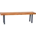 thumbnail image 3 of Tokar Natural Acacia Wood Bench - Slatted Top for Drainage - All Weather for Indoor and Outdoor Use - Seats Two - 500 lbs. Static Weight Capacity, 3 of 9