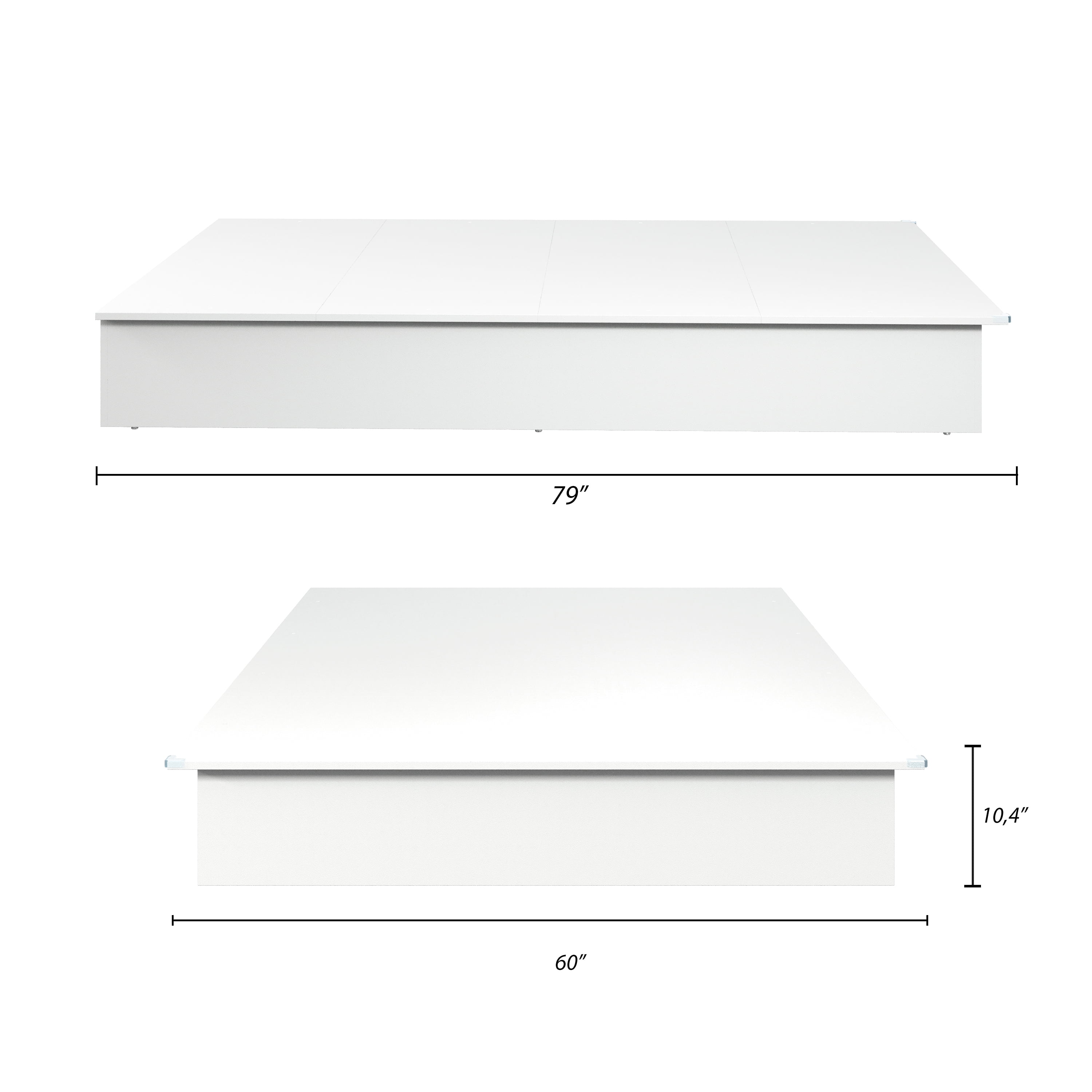 Nexera Valere Queen Size Platform Bed Frame, White