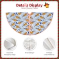 thumbnail image 4 of Daiia Cute Sloth Drawing Merry Christmas Tree Skirt , Xmas Large Lace-up Tree Skirt, Santa Snowflakes Rustic Home Decorations New Year Party Farmhouse Decor-30", 4 of 7