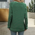 thumbnail image 5 of Shirts for Women Dressy Casual Striped Color Block Long Sleeve Round Neck Pullover Tee Tops Regular Fit Workout Blouses 2025 Trendy Clothes, 5 of 9