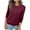 Wine, variant on FDGIU Casual Crewneck Sweater for Women, Loose Fit Ribbed Knit Pullover, Long Sleeve Comfy Knit Casual Wear Top