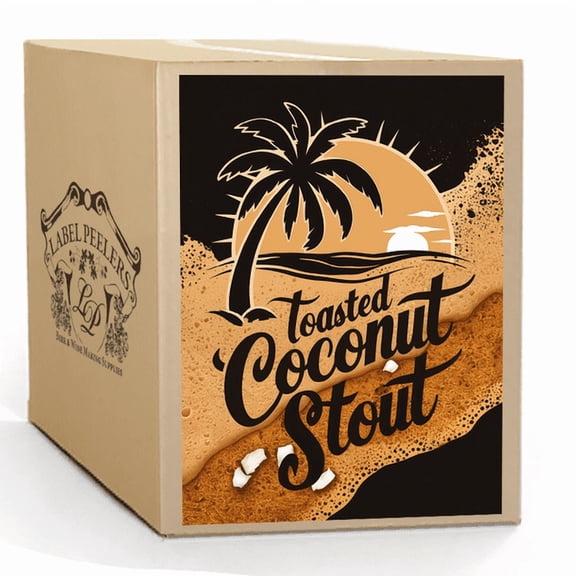 Label Peelers Toasted Coconut Stout Beer Kit