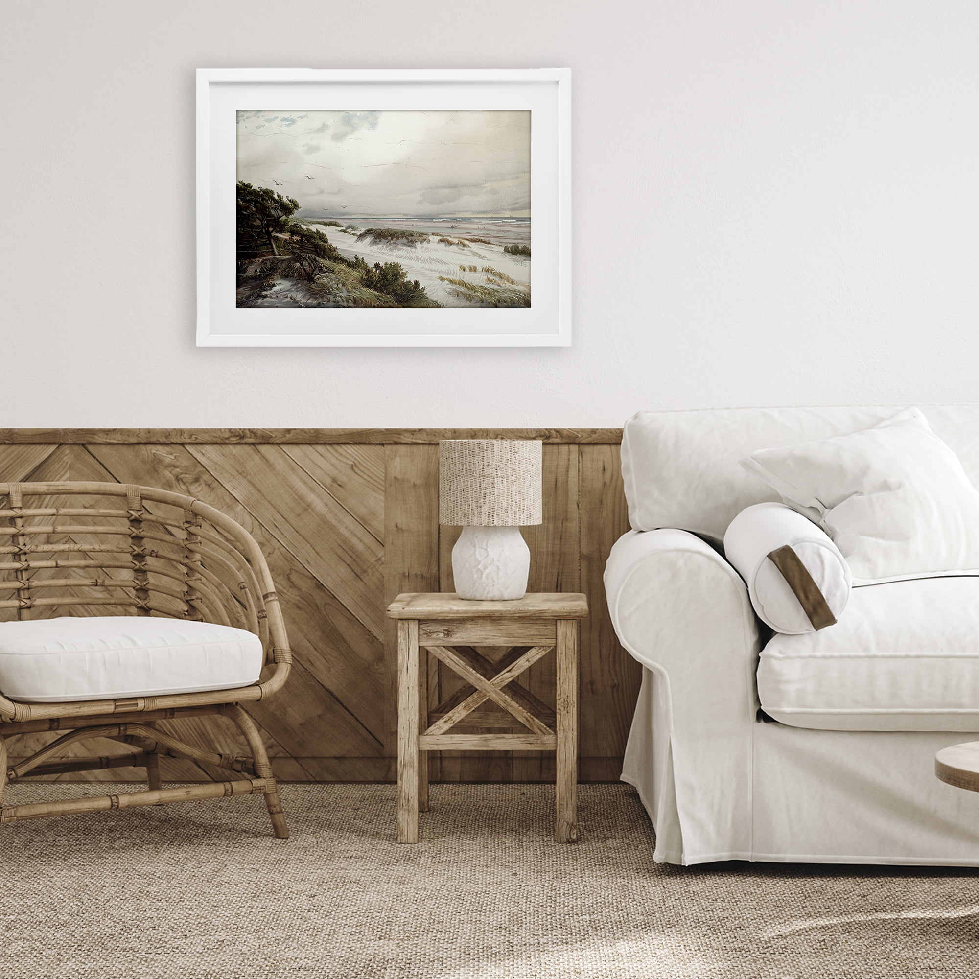 Stupell Industries Bountiful Success Beach White Framed Print Under Glass, design by Lula Bijoux & co.