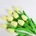 thumbnail image 1 of Flores artificiales de tulipanes de 10 piezas, ramo de tulipanes falsos, tacto Real, decoración del jardín del hogar para decoración de bodas, suministros para fiestas, 1 of 5
