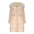 thumbnail image 6 of Women's Mid-Length Hooded Cotton Coat, Faux Fur Trim Parka, Long Sleeve Quilted Jacket, Casual Streetwear Coat, Drawstring Waist Puffer Coat, Cold Weather Outerwear Beige, 6 of 6