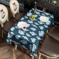 thumbnail image 2 of Dark Blue Halloween Ghosts Rectangle Tablecloth 60"x120",Waterproof Polyester Rectangle Table Cloth, Wipeable Spillproof Polyester Tablecloth for Dining, Camping, Indoor and Outdoor, 2 of 6