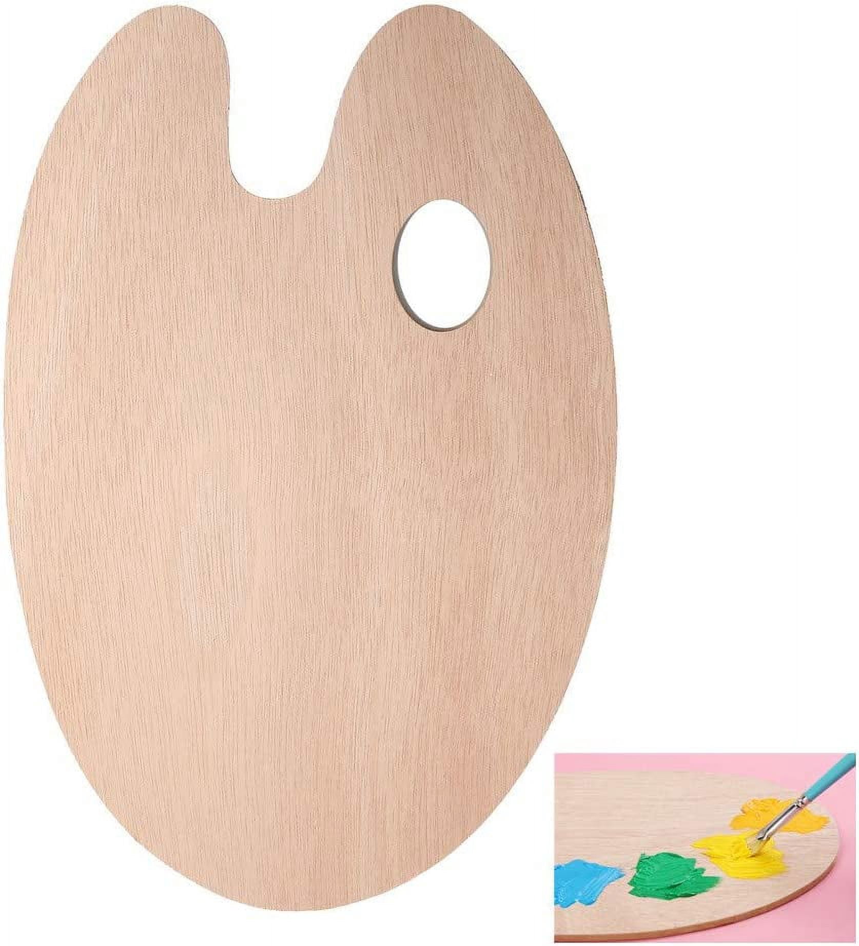 1 paleta de madera con orificios para los pulgares para pinturas al