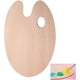 thumbnail image 1 of 1 paleta de madera con orificios para los pulgares para pinturas al óleo, acrílicas y acuarelas de 300 mm x 200 mm., 1 of 5