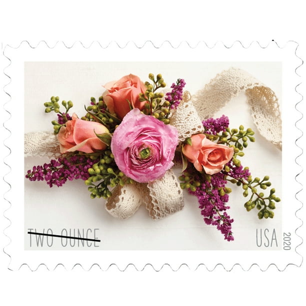 Garden Corsage Sheet of 20 USPSFirst Class 2 ounce Forever Postage