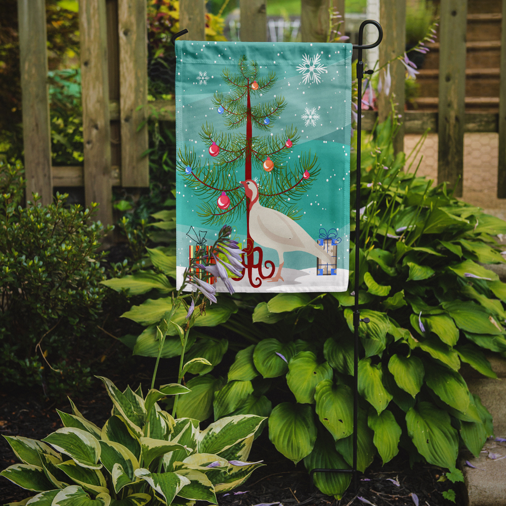 Caroline's Treasures BB9356GF Beltsville Small White Turkey Hen Christmas Flag Garden Size , Small, multicolor