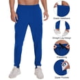 thumbnail image 4 of Taigaofy Men's Tapered Jogger Pants Lightweight Breathable Quick Dry Athletic Sweatpants for Gym Running Training Casual Daily Wear Royal Blue 2XL, 4 of 8