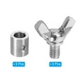 thumbnail image 3 of Uxcell 304 Stainless Steel 11mm Hole Wire Rope Clips, 3Pcs Wire Rope Clamp Fasteners Butterfly Screws, Silver, 3 of 6
