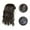 Blackish Brown, variant on Viviabella Loose Water Wavy Hairpiece Clip in Fluffy Crown Topper With Choppy Bangs Synthetic Hair Toupee for Women Girls