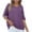 Purple, variant on Long Sleeve Shirts for Women, T Shirts for Women Summer Fall Long 3/4 Length Sleeve Vneck Plain Tops Shirt Women 2026 Y2K