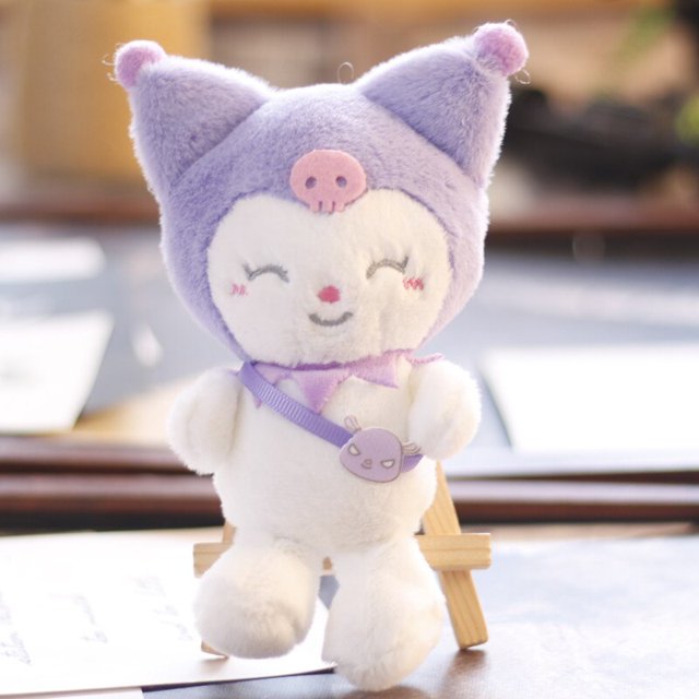 Sanriod My melody Kuromi Cinnamoroll serie Anime Kawaii japonés colgante muñeca de juguete de peluche bolsa adornos regalo para novia