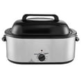 thumbnail image 1 of KFFKFF Electric Turkey Oven, 26 QT Capacity with Auto-Basting Cover, 1450W, Features Defrost & Keep Warm Settings, Temperature Control, Includes Detachable Pan & Rack, 1 of 9