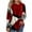 Red, variant on Pntutb Fall Clothes for Women 2022,Womens Casual Round Neck Long Sleeve Print Loose Shirt Blouse Tops