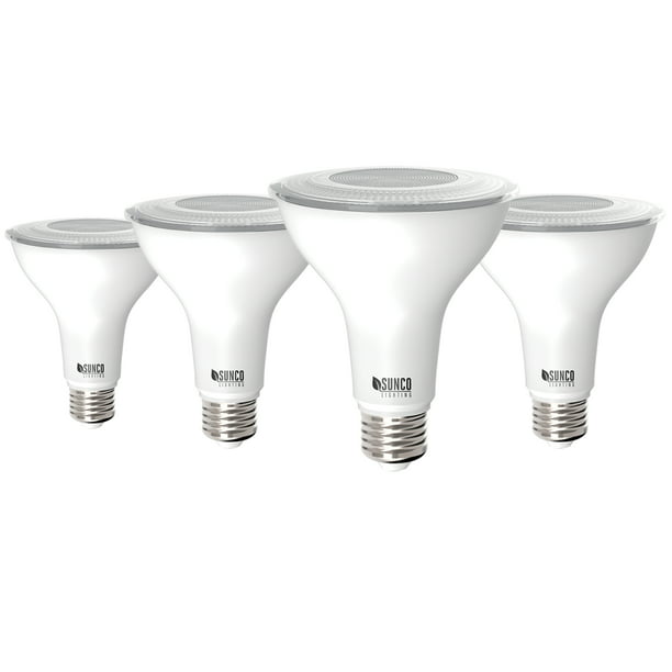 Sunco Lighting 4 Pack Par30 Led Bulb, Dawn To Dusk Outdoor Flood Light Bulbs
