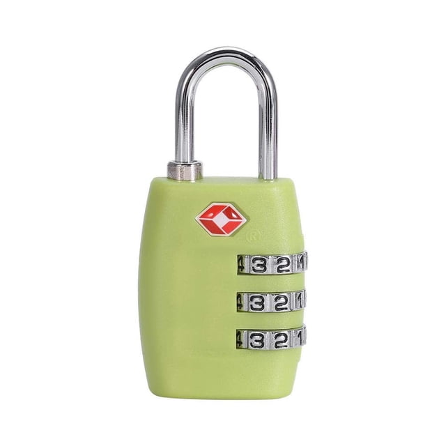 Candado de Seguridad para Equipaje con Combinación de 3 Dígitos Verde
