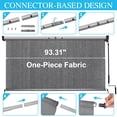 thumbnail image 7 of Jane Stone 9'W x 8'H Outdoor Roller Shades, Cordless Roll up Blinds with Valance, Exterior Shade Cloth Roll for Patio Porch Pergola, Gray, 7 of 7