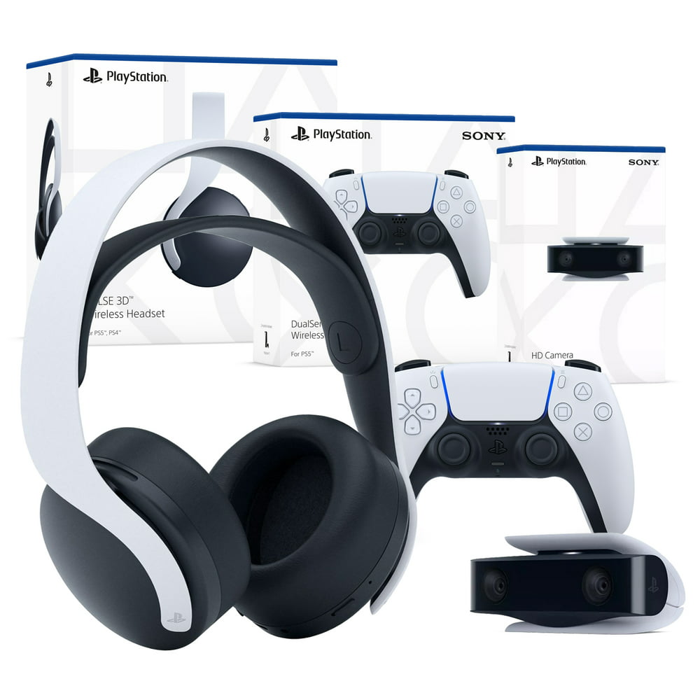 Pulse 3D Wireless Gaming Headset (Playstation 5 /PS5) - HD Camera - Dual Controller - Walmart ...