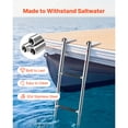 thumbnail image 2 of KFFKFF 3-Step Stainless Steel Telescoping Boat Ladder, Folding Swim Deck Ladder with Wide Non-Slip Steps, 600 lbs Weight Capacity, Ideal for Rear Entry on Boats, Yachts, and Pontoons, 2 of 9