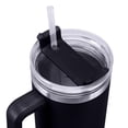 thumbnail image 3 of Muka 40 Ounce Tumbler with Handle and Straw, Powder Coated Vacuum Insulated Travel Cup-White, 3 of 8