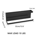 thumbnail image 4 of Magnetic Paper Towel Holder for Refrigerator, Kitchen Towel Rack Magnetic Shelf Multi Function Made of Iron,Used for Kitchen (Black）, 4 of 7