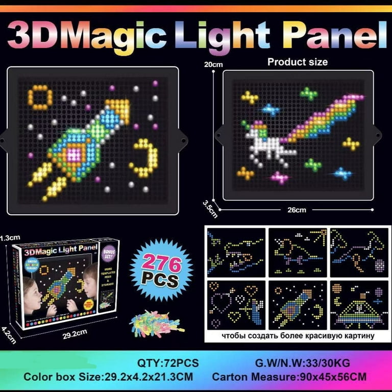 320Pcs Light Bright Refill Pegs for Creative Light Up Drawing