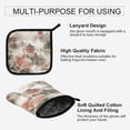 thumbnail image 3 of Yayeee Oven Mitts and Pot Holder Set of 2 Heat Resistant Kitchen Gloves Baking Hot Pad, Red Mountain Pattern, 3 of 5