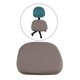 thumbnail image 5 of Cubierta de asiento de silla de computadora Jacquard estirable Resistencia a las arrugas extraíble para sillas de cocina y comedor con banda elástica Marrón Baoblaze Funda de asiento elástica, 5 of 8