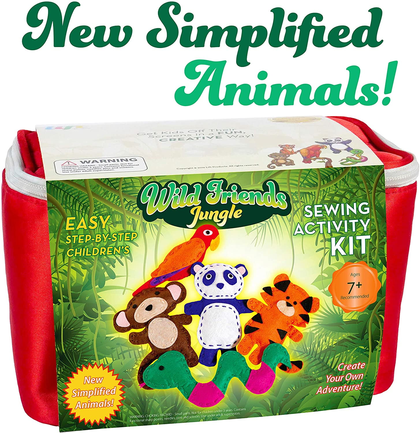 Bryte Jungle Animals Sewing Kit for Kids: A Fun DIY Arts & Crafts  Experience with 5 Pre-Cut Felt Animals, Needles, Thread, Instructions &  More - For Kids Age 7+ - Great Gift
