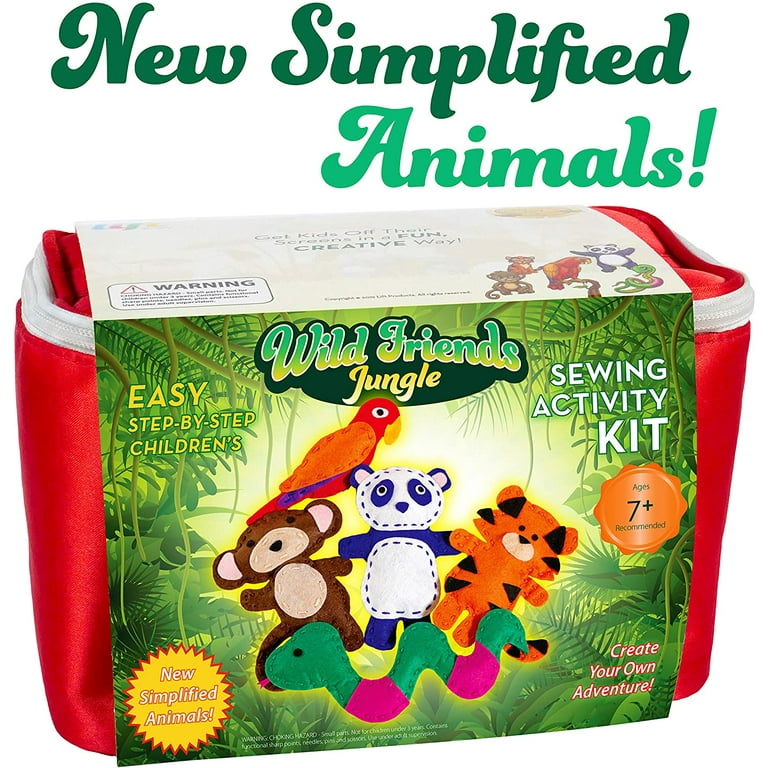  DeFieltro Sewing Kit for Kids Forest Animals Creative &  EDUCACIONAL - Beautiful Complete Sewing Craft Kit with Easy-Perforation  Felt for Kids - Beginners Sewing Kit for Hours of Fun Ages 8-12 