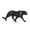 Black Solid Leopard Animals Asymmetrical 15" x 3" x 6", variant on 29" x 13" Black Polyresin Laying Leopard Sculpture, by DecMode