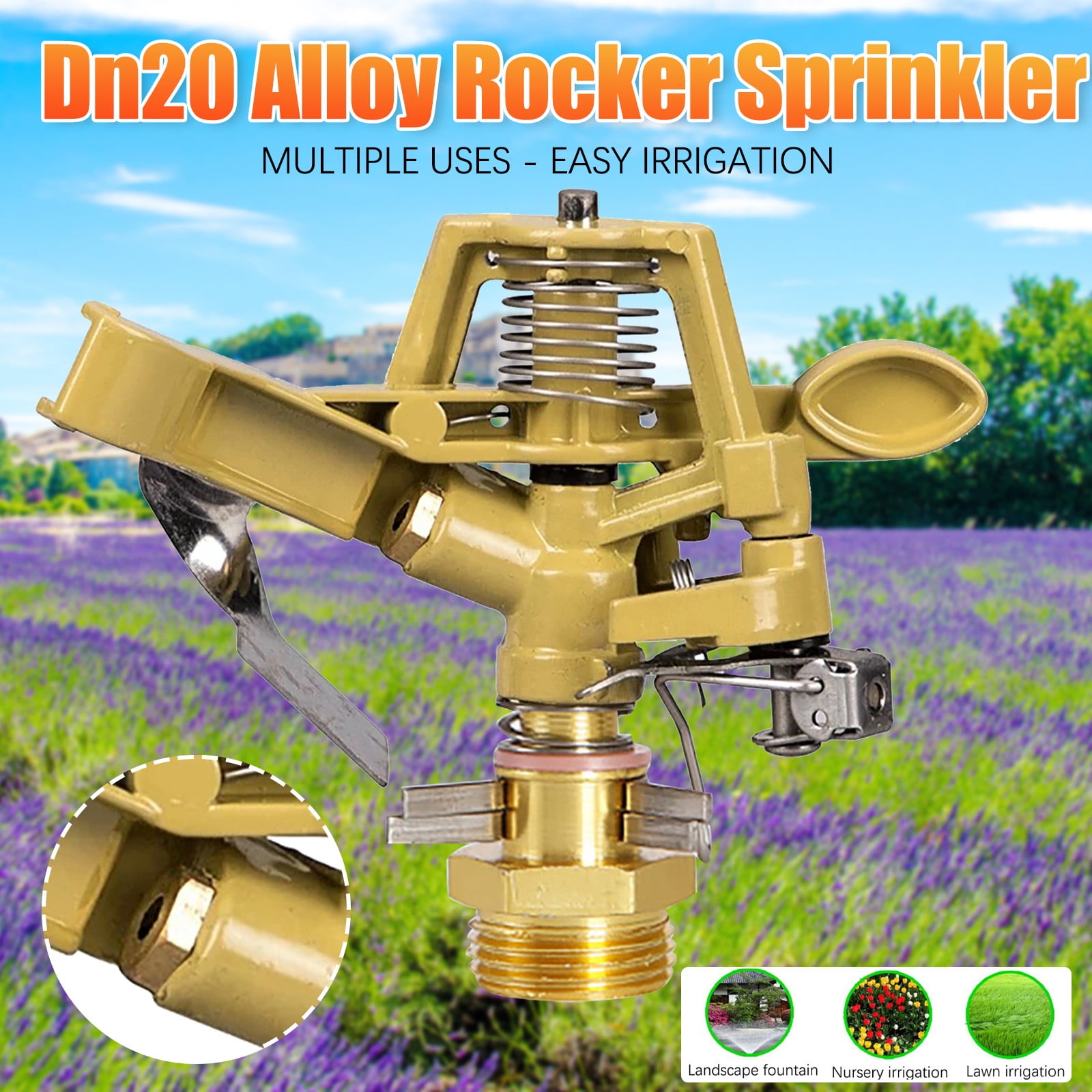 Garden Decor and Tools 360 Rotating Garden Sprinkler Irrigation